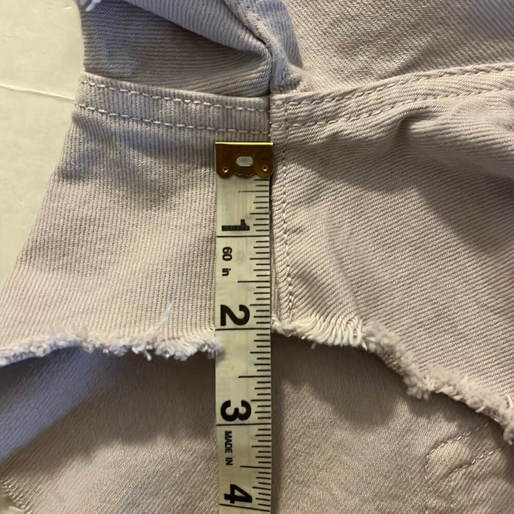 Levi 501 Lilac Cutoff Denim Shorts Womens Size L Button Fly Fray Casual Summer - Picture 13 of 16